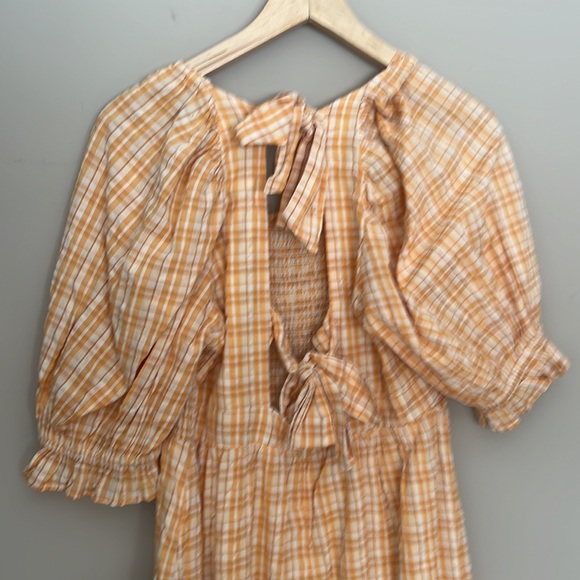 Rahi gingham midi dress bow open back - Picture 7 of 9